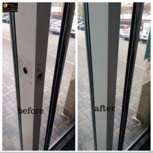 Window frame transom hole repair London