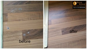 Worktop burn mark