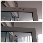 Aluminium-Door-frame-holes-magicman-repairs-London