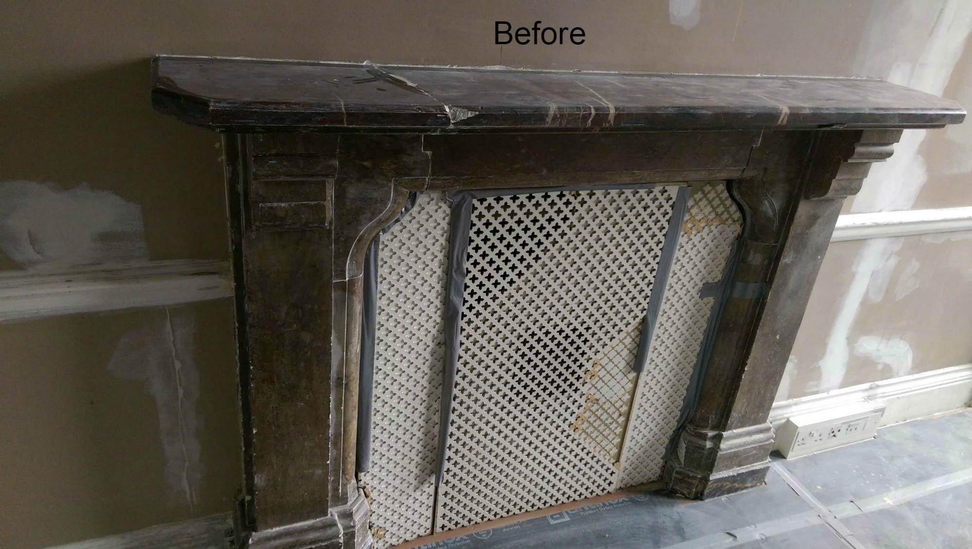 Chipped marble fireplace - Royal Repair