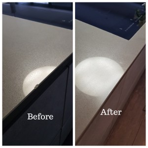 Quartz worktop chip repair