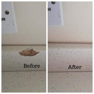 Worktop damage fixed in London