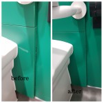 School toilet IPS panel damage repairs in London